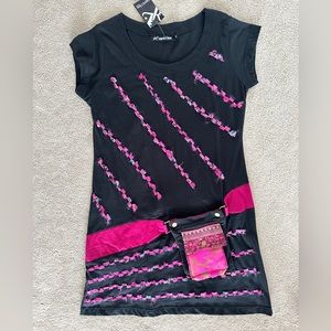 NWT Leopards & Roses sari cut tunic